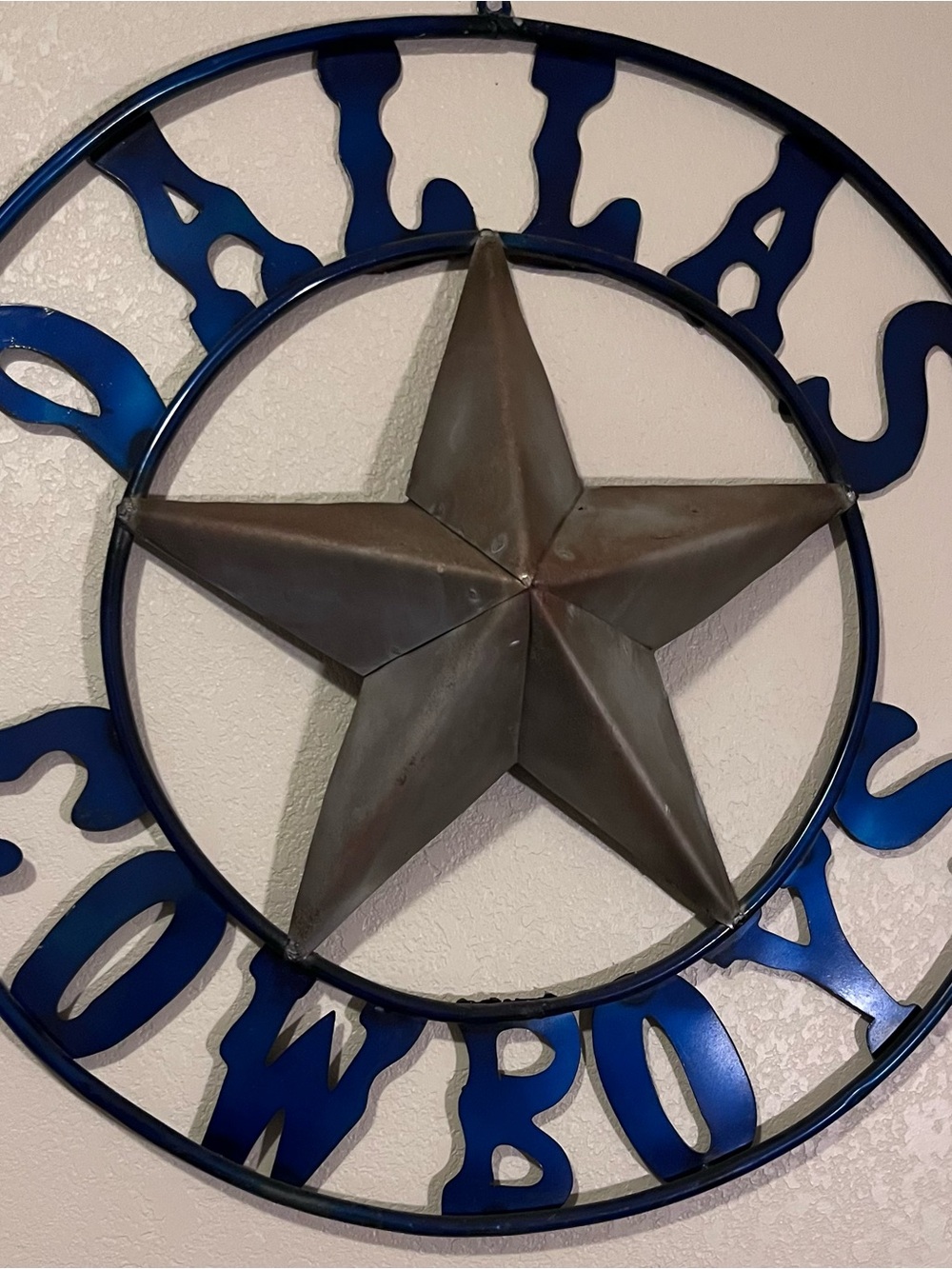 Metal Dallas Cowboys Wall Decor - Blue and Brown Home Accent